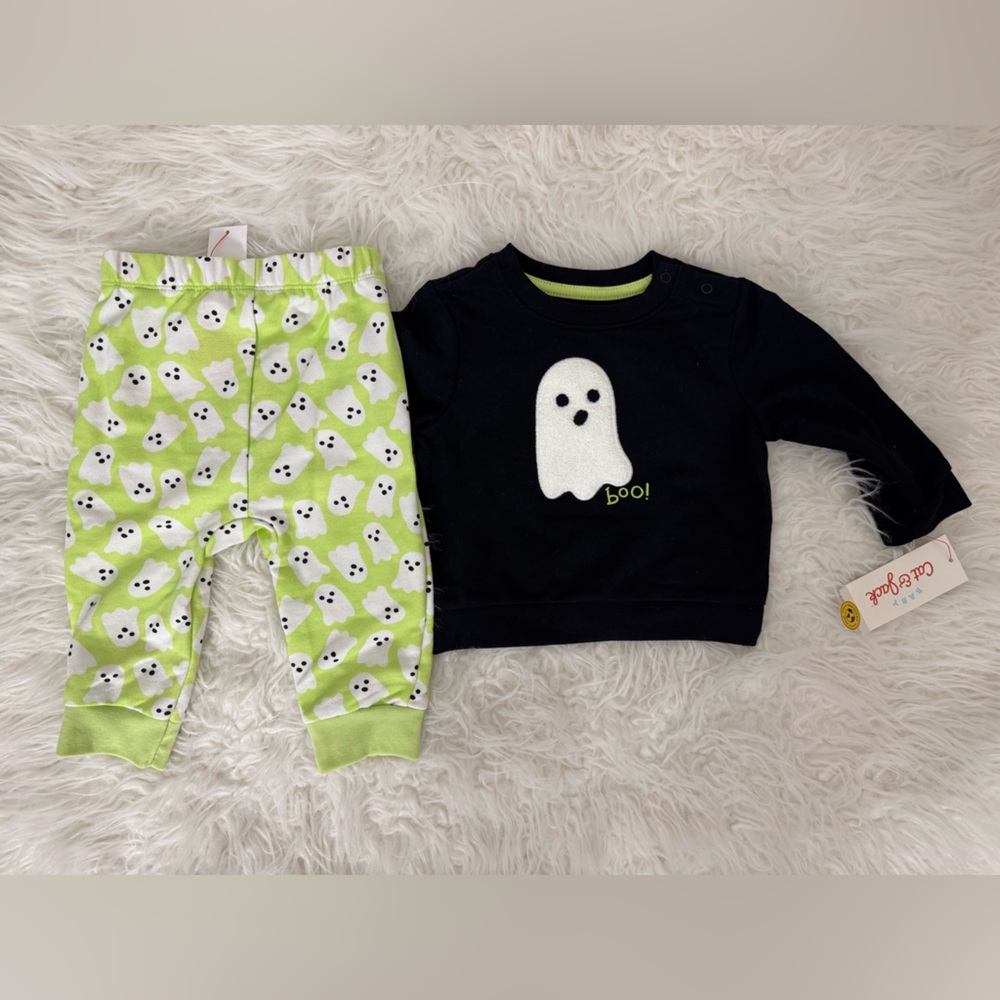 Cat & Jack Ghost Print Baby Outfit